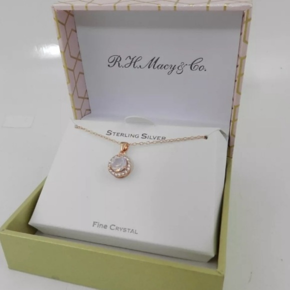 Giani Bernini Rose Gold and Silver Crystal Necklace MSRP $85 - Picture 2 of 7